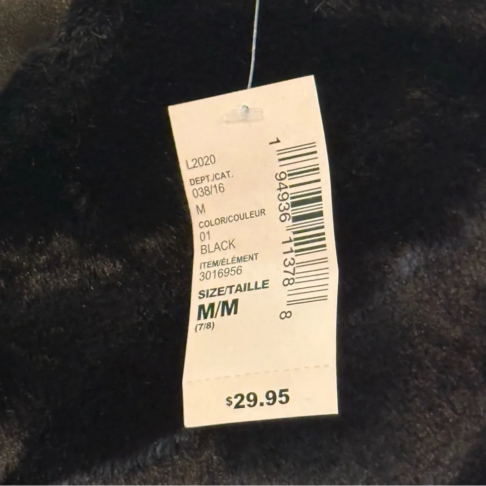 The Children's Place Black Faux Fur Cape Bow Detail Size Medium Brand New!‎